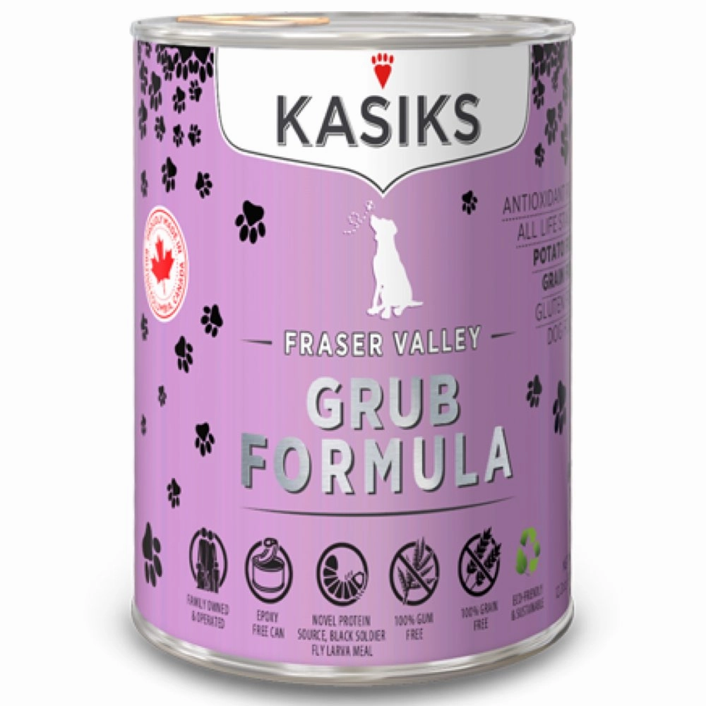 Kasiks Fraser Valley Grub Grain Free Canned Dog Food 345g canned dog food wet dog food grain free dog food dog food with gravy beef dog food