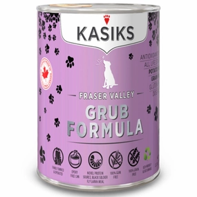 Kasiks Fraser Valley Grub Grain Free Canned Dog Food 345g canned dog food wet dog food grain free dog food dog food with gravy beef dog food