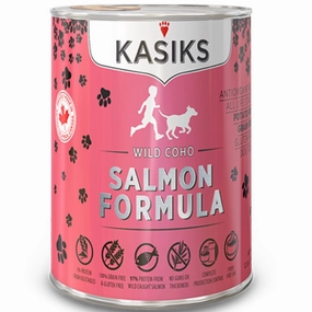 Kasiks Wild Coho Salmon Grain Free Canned Dog Food 345g canned dog food wet dog food grain free dog food dog food with gravy beef dog food
