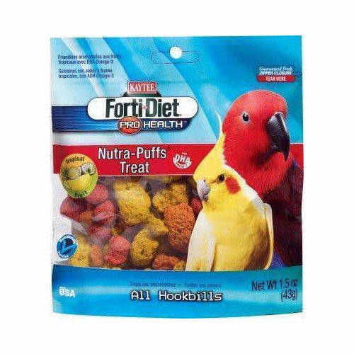 Kaytee Forti-Diet - Nutra-Puffs Treat 1.5oz bird cage parrot food bird toys bird perch bird treats