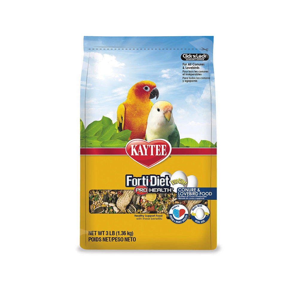 Kaytee Forti-Diet Pro Health Eggcite - Conure and Lovebird 3lb bird cage parrot food bird toys bird perch bird treats