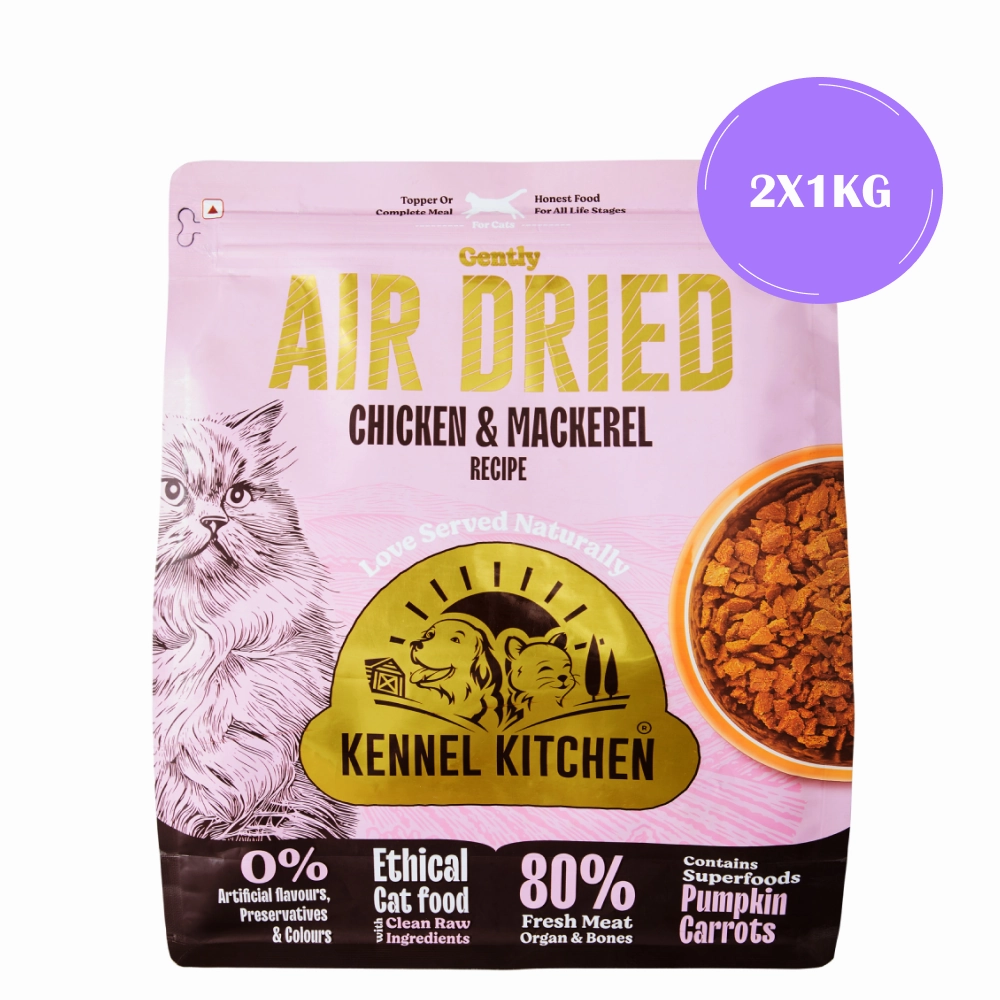 Kennel Kitchen Air Dried Chicken and Mackerel for Cat Dry Food (All Life Stage)