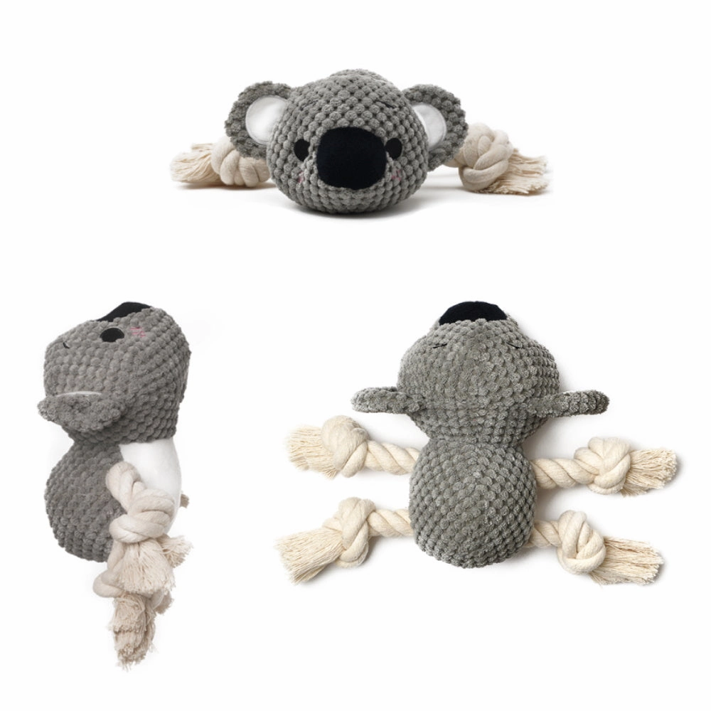 Kenny Koala Rope Squeaker Toy