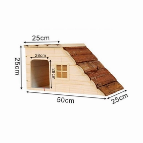 Kerbl Nature Rodent House Slope 50 x 25 x 25cm hamster cage guinea pig supplies small animal accessories rabbit water bottle rat tunnel