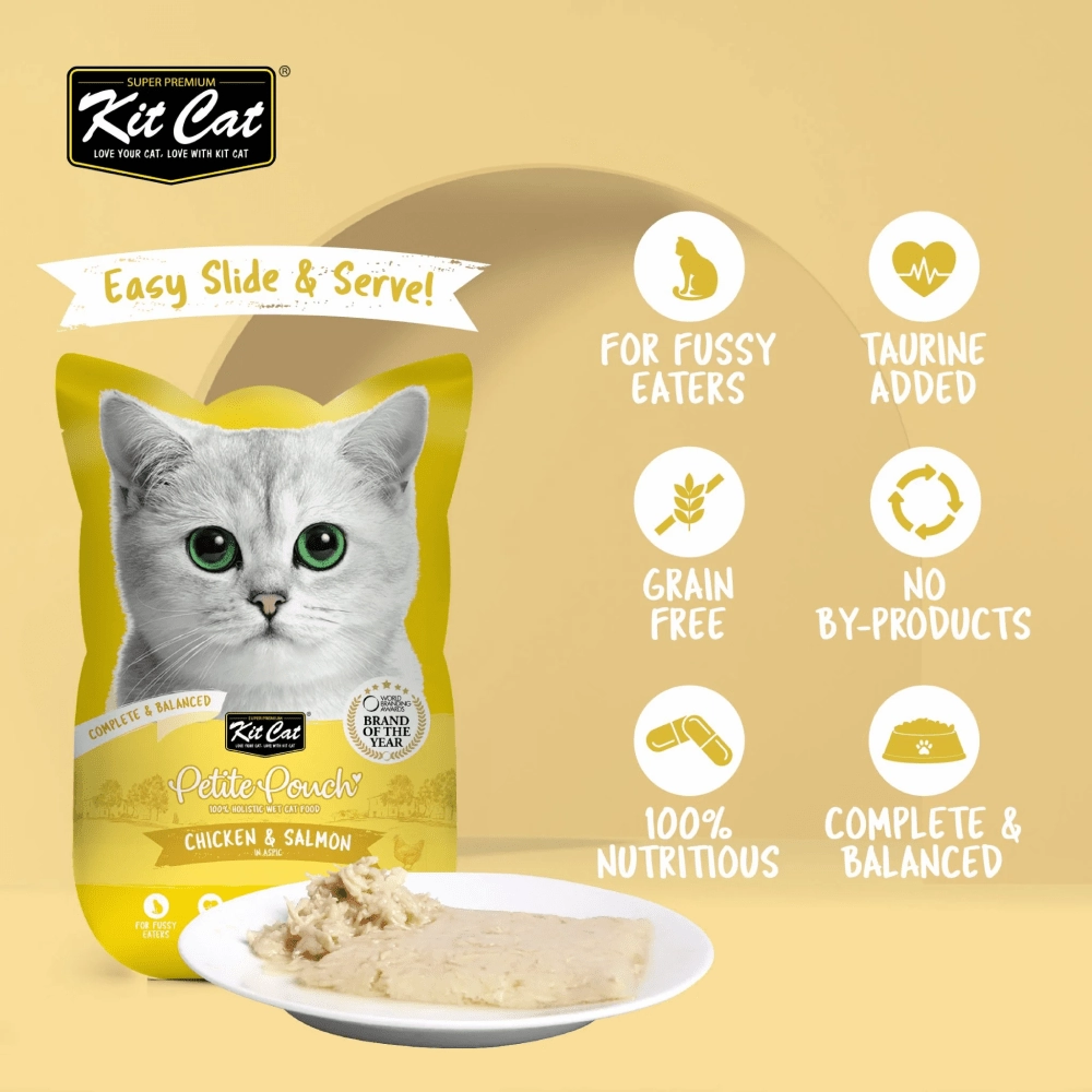 Kit Cat Chicken & Tuna, Chicken & Salmon, Tuna & Salmon Fish Cat Wet Food Combo