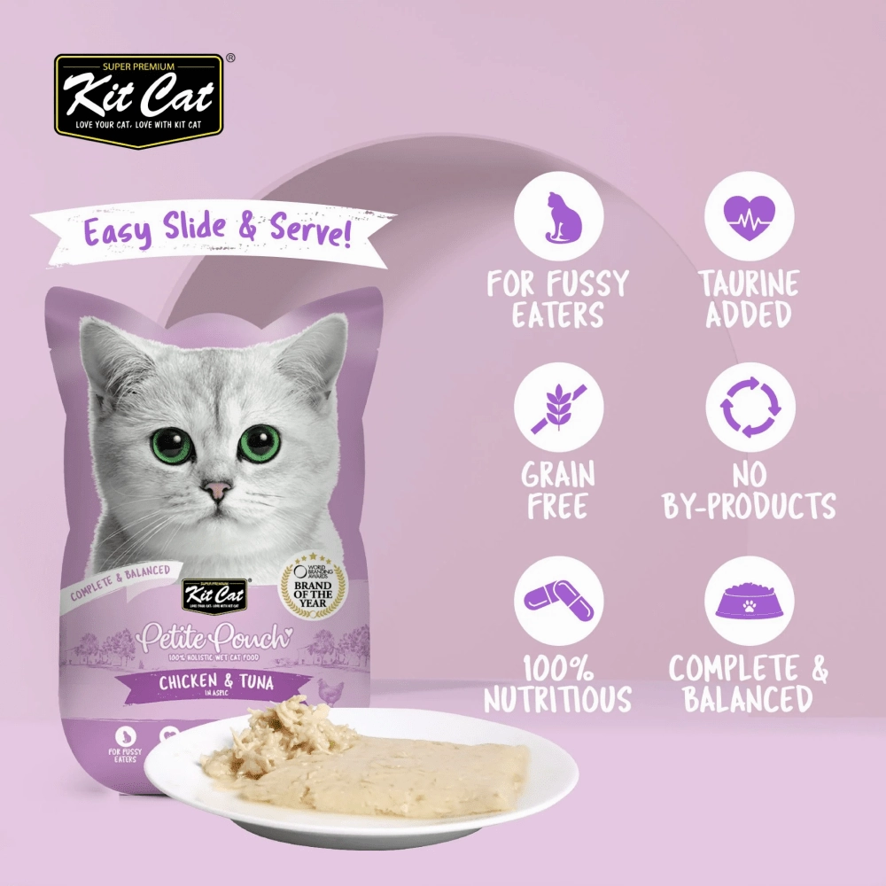Kit Cat Chicken & Tuna, Chicken & Salmon, Tuna & Salmon Fish Cat Wet Food Combo