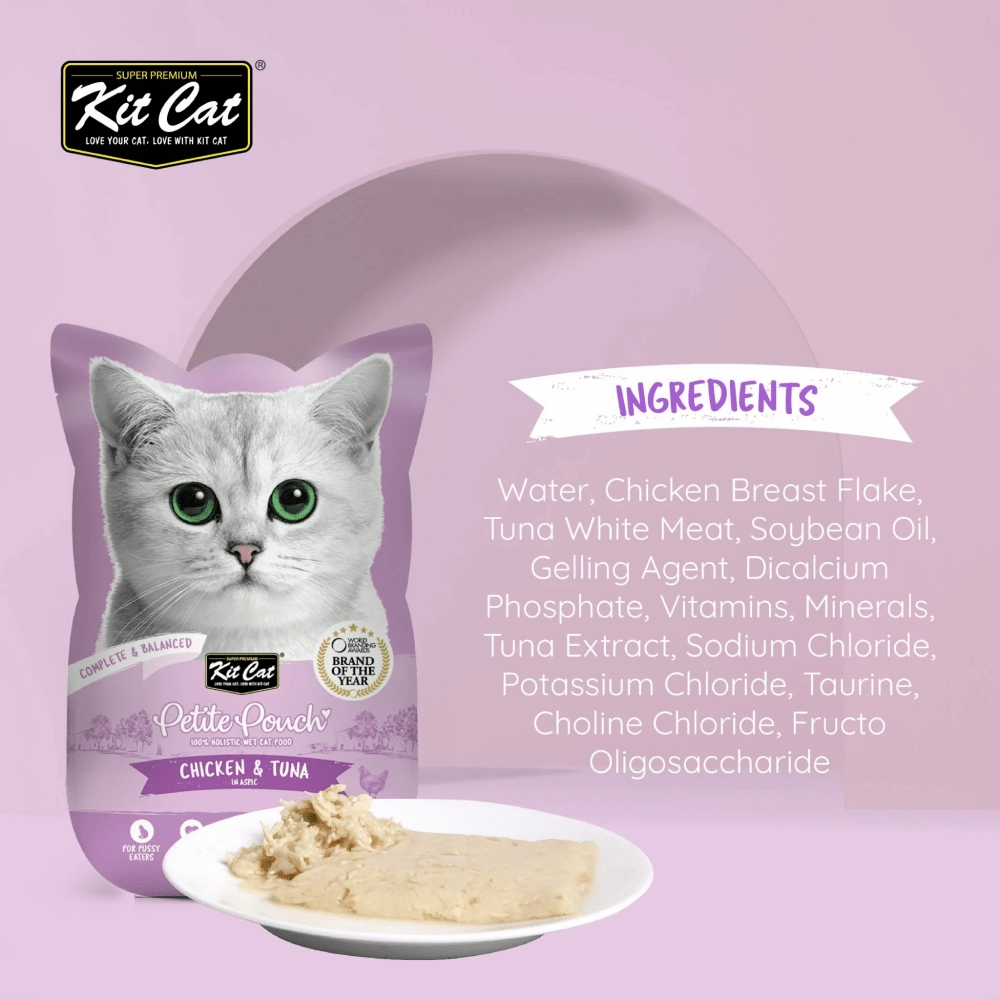 Kit Cat Chicken & Tuna, Chicken & Salmon, Tuna & Salmon Fish Cat Wet Food Combo