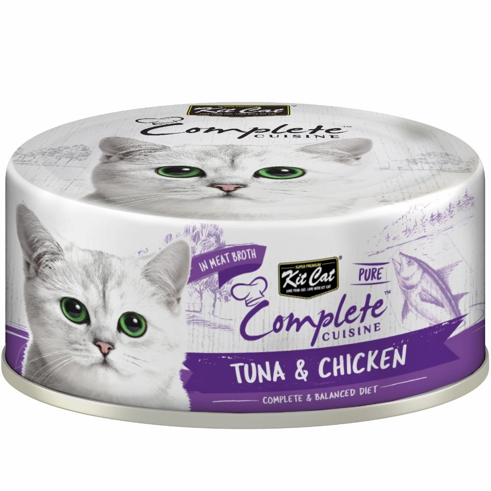 Kit Cat Complete Cuisine Pure Tuna & Chicken Grain-Free Canned Cat Food 70g natural cat food soft cat treats freeze dried cat food organic cat treats indoor cat food