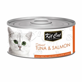 Kit Cat Deboned Tuna & Salmon Grain-Free Canned Cat Food 80g natural cat food soft cat treats freeze dried cat food organic cat treats indoor cat food