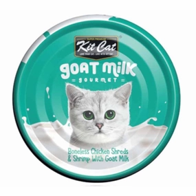 Kit Cat Goat Milk Gourmet Boneless Chicken Shreds & Shrimp Grain-Free Canned Cat Food 70g natural cat food soft cat treats freeze dried cat food organic cat treats indoor cat food