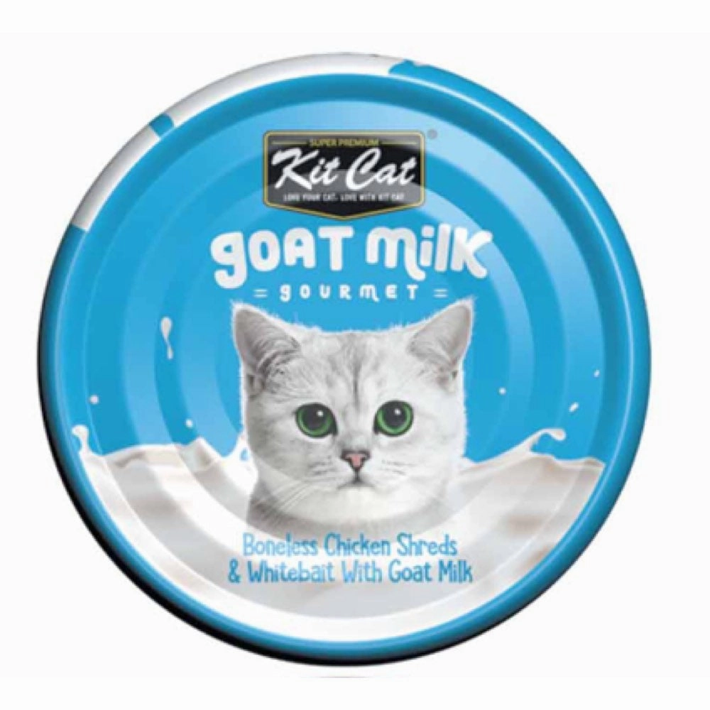 Kit Cat Goat Milk Gourmet Boneless Chicken Shreds & Whitebait Grain-Free Canned Cat Food 70g canned cat food wet cat food grain free cat food cat stew cat food pouch