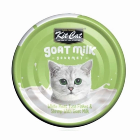 Kit Cat Goat Milk Gourmet White Meat Tuna Flakes & Shrimp Grain-Free Canned Cat Food 70g canned cat food wet cat food grain free cat food cat stew cat food pouch
