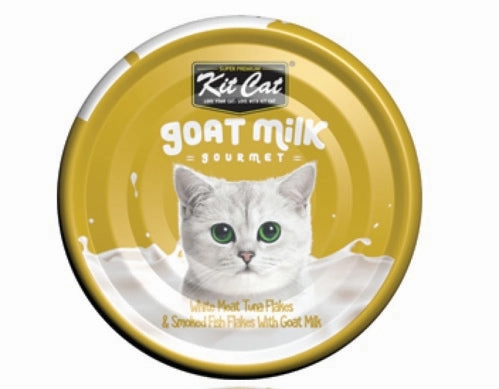 Kit Cat Goat Milk Gourmet White Meat Tuna Flakes & Smoked Fish Flakes Grain-Free Canned Cat Food 70g canned cat food wet cat food grain free cat food cat stew cat food pouch