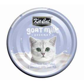 Kit Cat Goat Milk Gourmet White Meat Tuna Flakes & Whitebait Grain-Free Canned Cat Food 70g canned cat food wet cat food grain free cat food cat stew cat food pouch