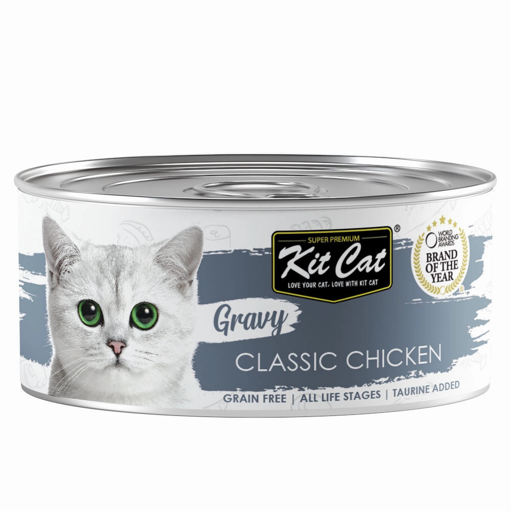 Kit Cat Gravy Chicken Grain-Free Canned Cat Food 70g natural cat food soft cat treats freeze dried cat food organic cat treats indoor cat food