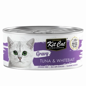 Kit Cat Gravy Tuna & Whitebait Grain-Free Canned Cat Food 70g canned cat food wet cat food grain free cat food cat stew cat food pouch