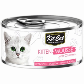 Kit Cat Kitten Mousse Chicken Grain-Free Canned Cat Food 80g pet health pet wellness pet pain relief pet probiotic pet calming