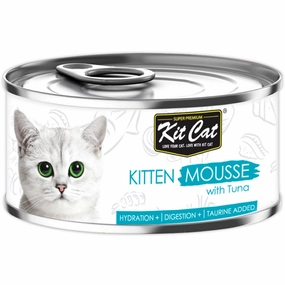 Kit Cat Kitten Mousse Tuna Grain-Free Canned Cat Food 80g pet health pet wellness pet pain relief pet probiotic pet calming