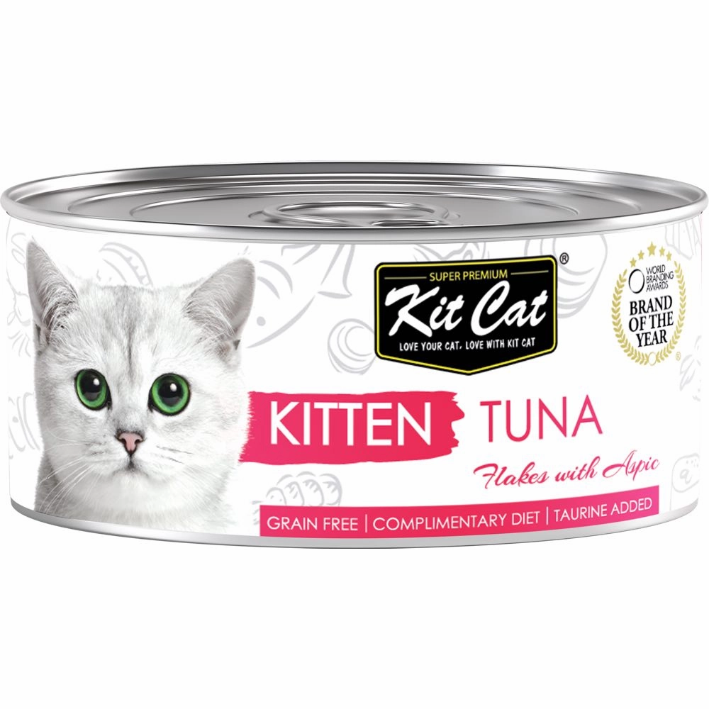 Kit Cat Kitten Tuna Flakes With Aspic Grain-Free Canned Cat Food 80g pet health pet wellness pet pain relief pet probiotic pet calming