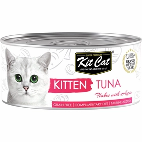 Kit Cat Kitten Tuna Flakes With Aspic Grain-Free Canned Cat Food 80g pet health pet wellness pet pain relief pet probiotic pet calming