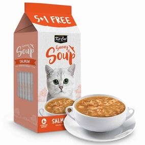 Kit Cat Savoury Soup Salmon Wet Pouch Cat Food (50g x 6) dog travel bag car seat cover pet carrier for car training leash dog training whistle