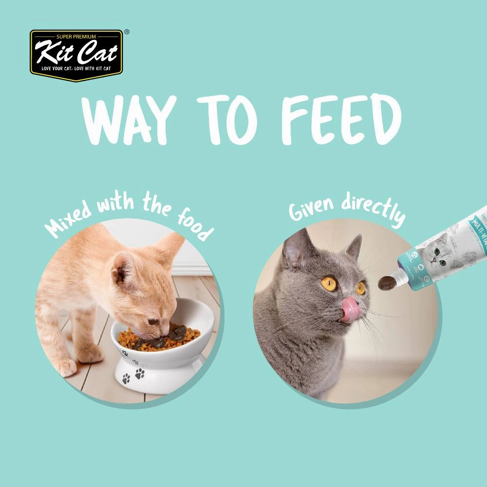 Kit Cat Skin & Coat Daily Nutritional Supplement Gel For Cats 120g