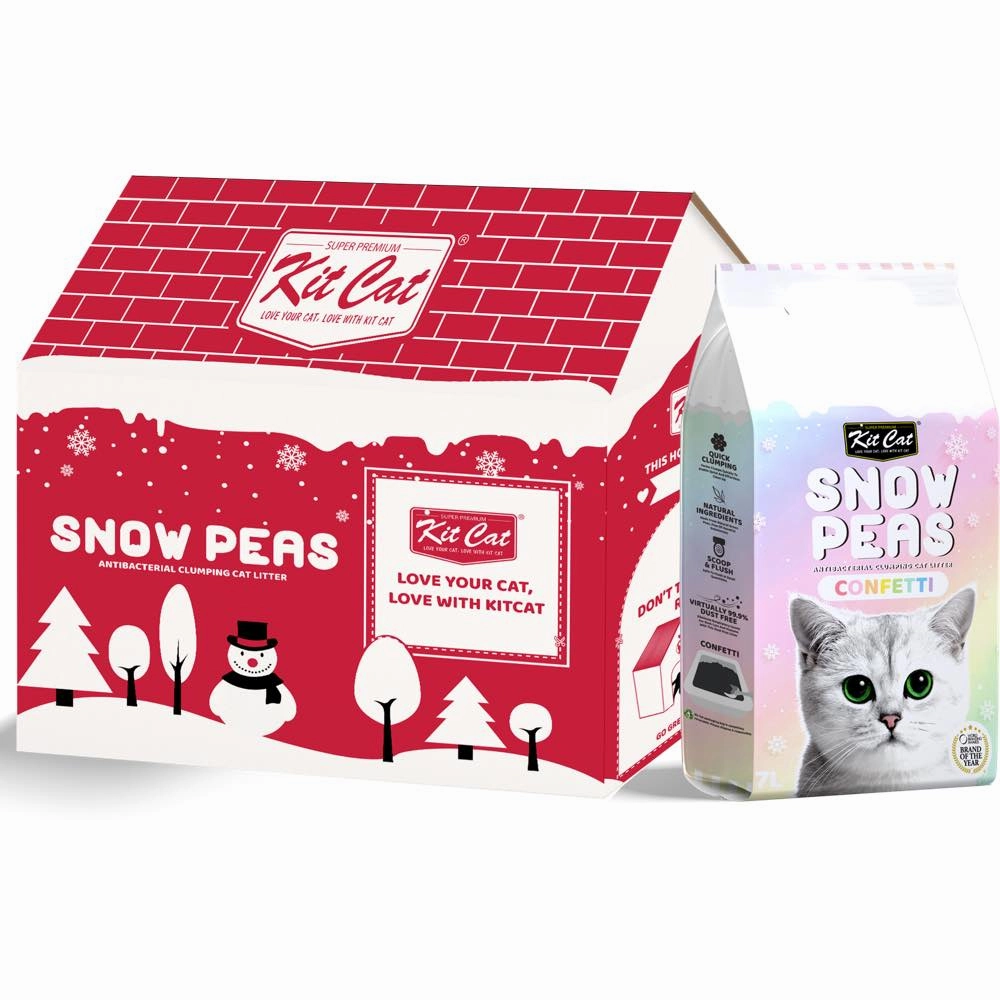 Kit Cat Snow Peas Confetti Antibacterial Clumping Cat Litter 7L
