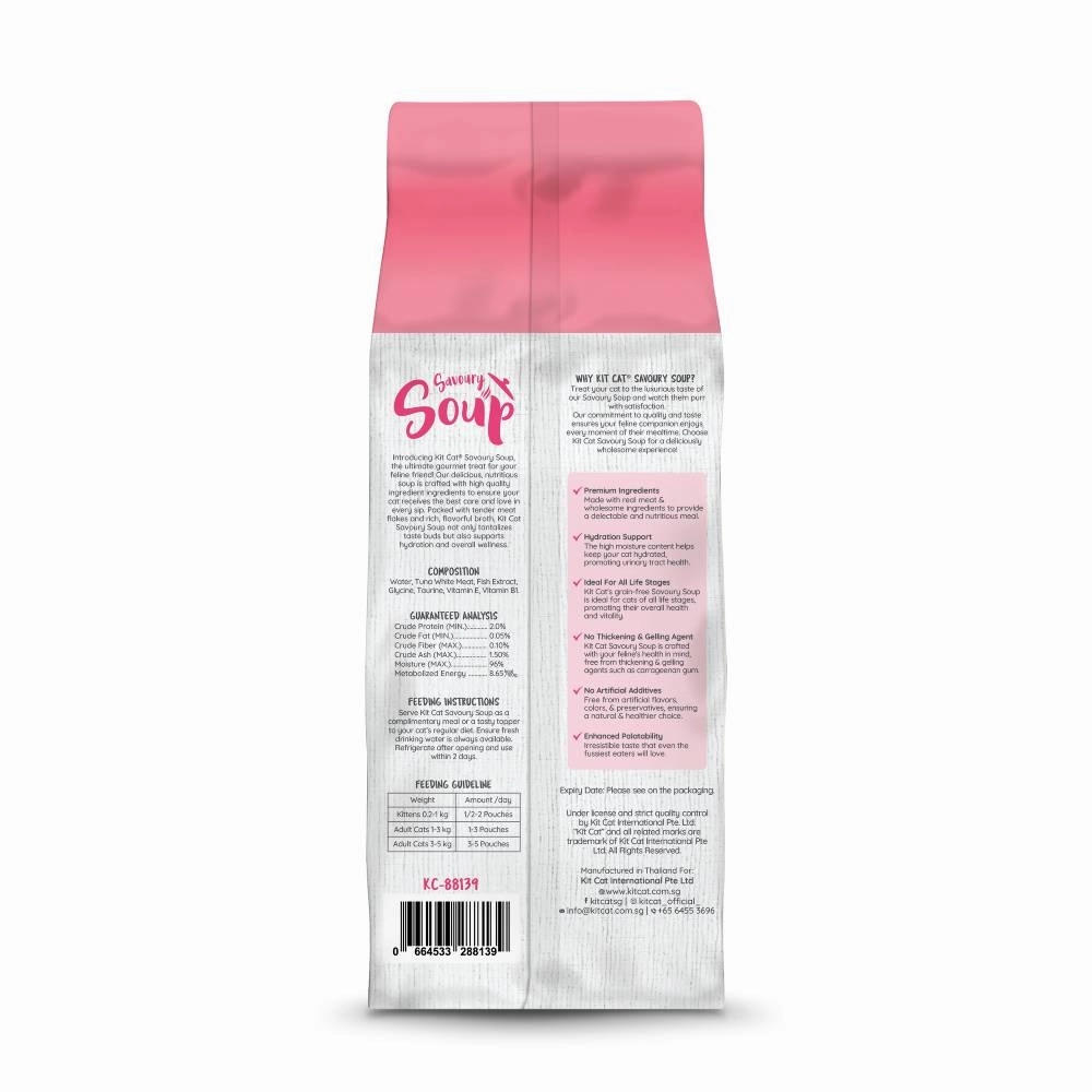 KitCat Savoury Soup Wet Food Pouches Tuna (6 x 50g)