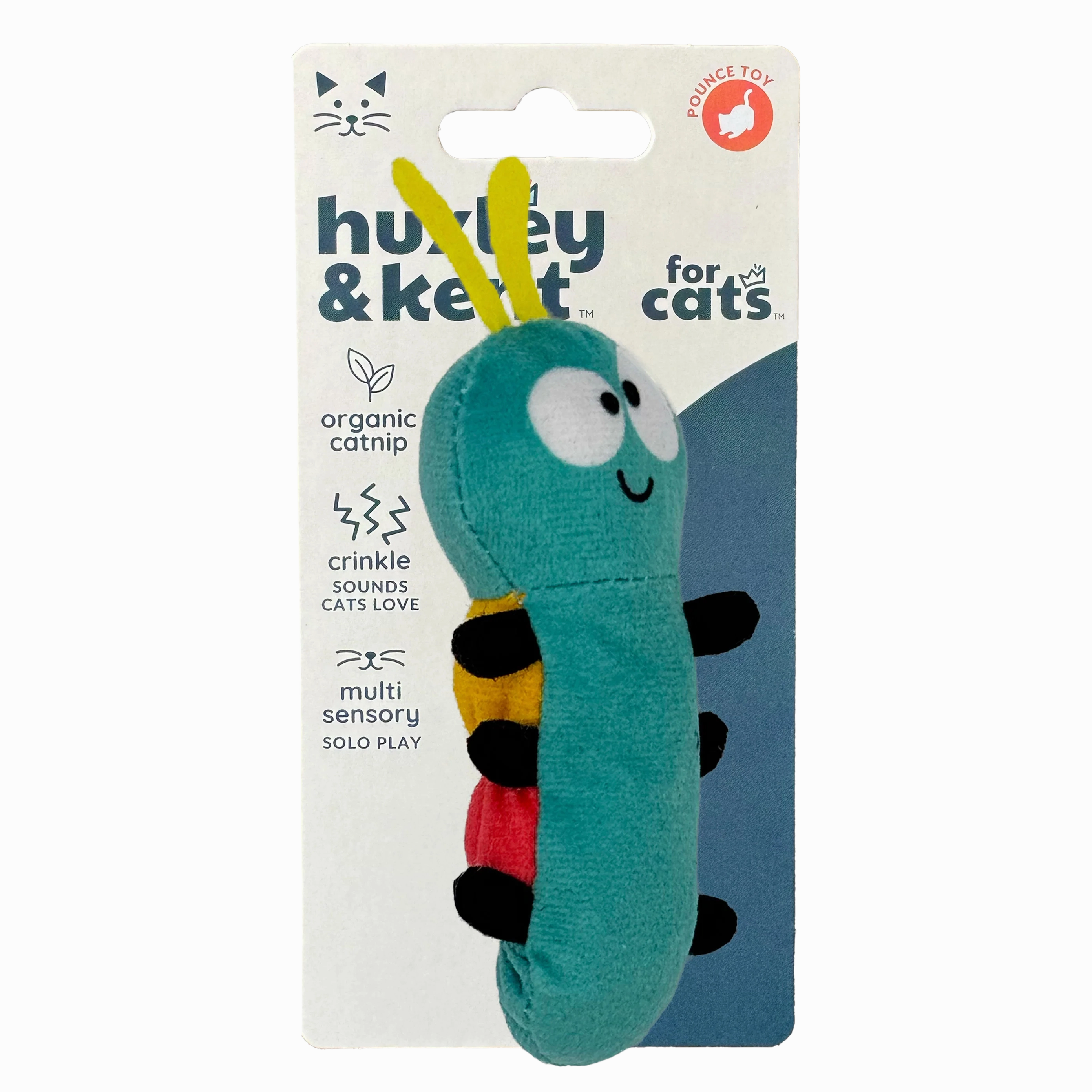 Kittybelles Plush Cat Toy Caterpillar 5" cat toys interactive cat toys cat teaser wand cat balls cat laser pointer