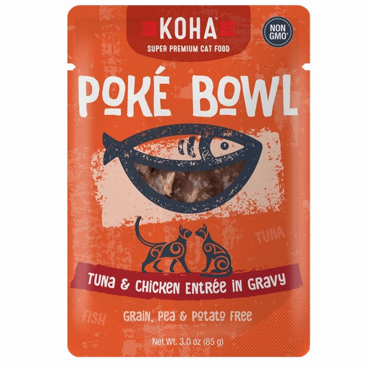 KOHA Pok Bowl Tuna & Chicken in Gravy Wet Cat Food cat treats toys for cats cat hair remover cat cleaning supplies cat food bowl