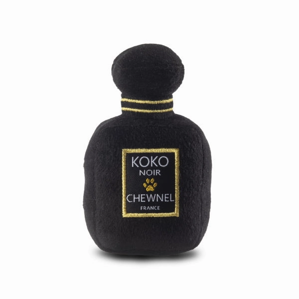 Koko Chewnel Noir Pawfum Bottle dog toys indestructible dog toys dog tug toys dog plush chew resistant toy