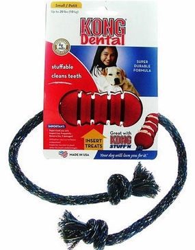 Kong Dental With Rope Dog Toy Small dog bones rawhide chew sticks dog jerky bacon bone