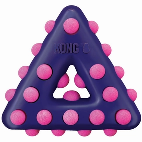 Kong Dotz Triangle Dog Toy dog puzzle toy dog slow feeder dog treat ball dog brain toy dog feeder toy