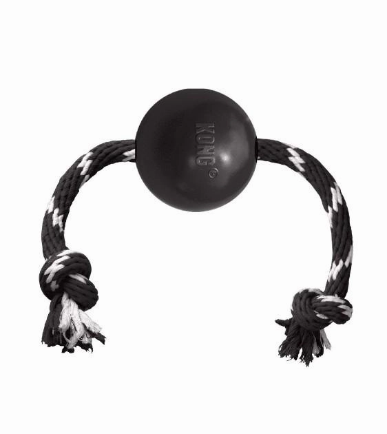 Kong Extreme Ball With Rope Dog Toy dog puzzle toy dog slow feeder dog treat ball dog brain toy dog feeder toy