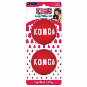 KONG Signature Balls Dog Toy 2pc dog puzzle toy dog slow feeder dog treat ball dog brain toy dog feeder toy