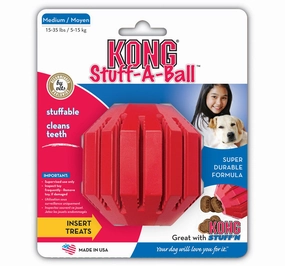 Kong Stuff-A-Ball Medium dog puzzle toy dog slow feeder dog treat ball dog brain toy dog feeder toy