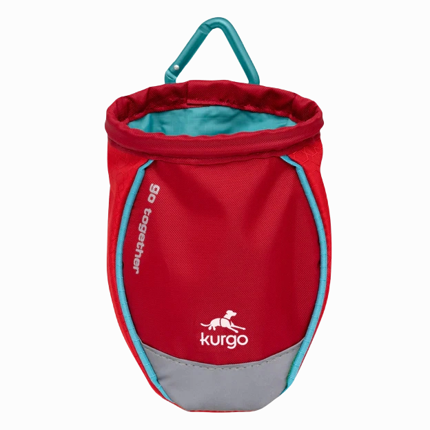 Kurgo Go Stuff It Treat Bag - Red dog pain relief hip joint supplement senior dog care pet arthritis aid dog skin supplement