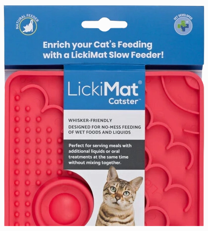 LickiMat Catster Lickmat - Red cat toys interactive cat toys cat teaser wand cat balls cat laser pointer