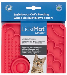 LickiMat Catster Lickmat - Red cat toys interactive cat toys cat teaser wand cat balls cat laser pointer