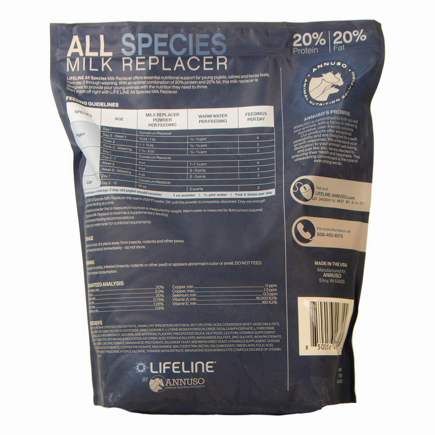 LIFELINE All-Species 20:20 Milk Replacer