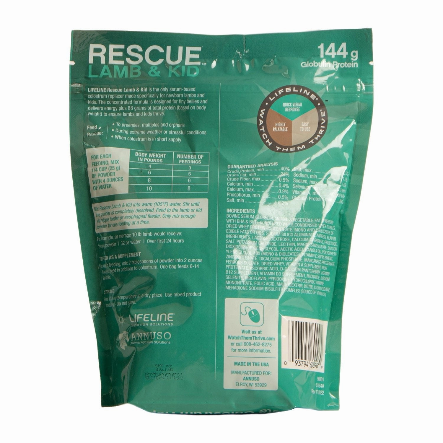 LIFELINE Rescue Lamb & Kid Complete Colostrum Replacer