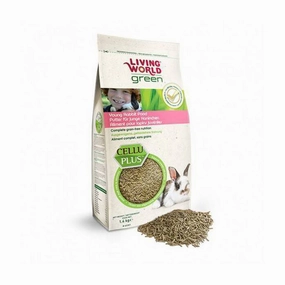 Living World Green CelluPlus Grain Free Food For Young Rabbit 1.4kg - 65201 dog water fountain slow feeder automatic dog feeder gravity feeder dog food dispenser
