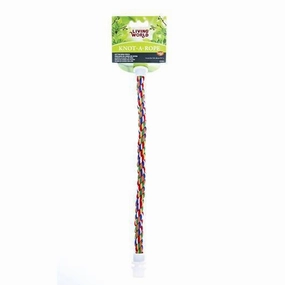 Living World Knot-A-Rope Multi-Coloured Cotton Perch 16mm x 38cm L - 81361 bird cage parrot food bird toys bird perch bird treats