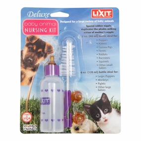 Lixit Bottle Nursing Kit, Baby Animal, 2 oz dog plush squeaky toy interactive plush toy plush rope toy tough plush dog pillow toy