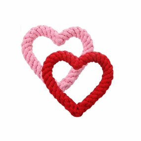 Love Heart Rope Dog Toy dog toys indestructible dog toys dog tug toys dog plush chew resistant toy