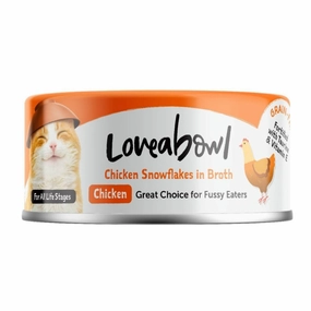 Loveabowl Chicken Snowflakes In Broth Canned Cat Food 70g canned cat food wet cat food grain free cat food cat stew cat food pouch