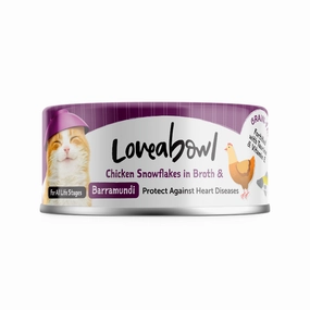 Loveabowl Chicken Snowflakes In Broth With Barramundi Canned Cat Food 70g natural cat food soft cat treats freeze dried cat food organic cat treats indoor cat food