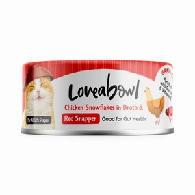 Loveabowl Chicken Snowflakes In Broth With Red Snapper Canned Cat Food 70g canned cat food wet cat food grain free cat food cat stew cat food pouch