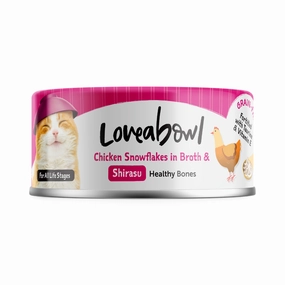 Loveabowl Chicken Snowflakes In Broth With Shirasu Canned Cat Food 70g natural cat food soft cat treats freeze dried cat food organic cat treats indoor cat food
