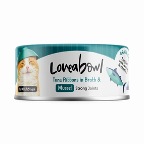 Loveabowl Tuna Ribbons In Broth With Mussel Canned Cat Food 70g canned cat food wet cat food grain free cat food cat stew cat food pouch